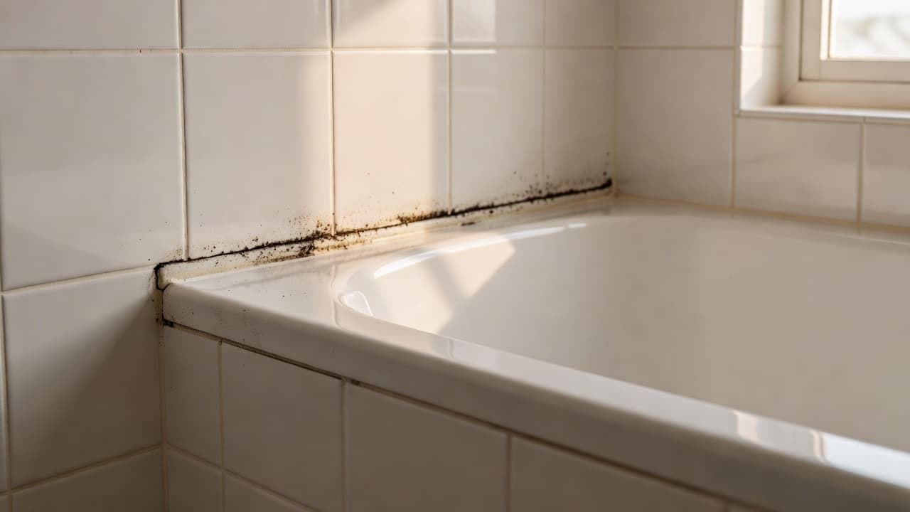 Black mouldy silicone around the bath: what to do