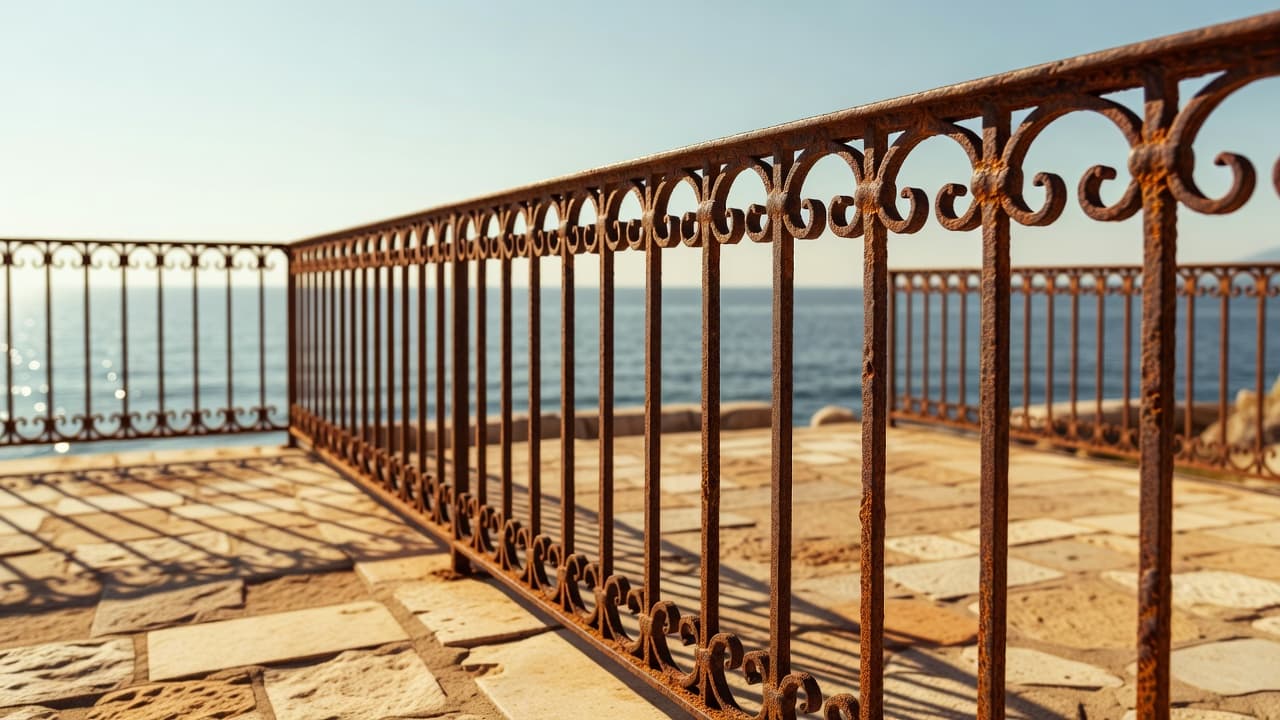 How to slow rust on seafront railings while waiting