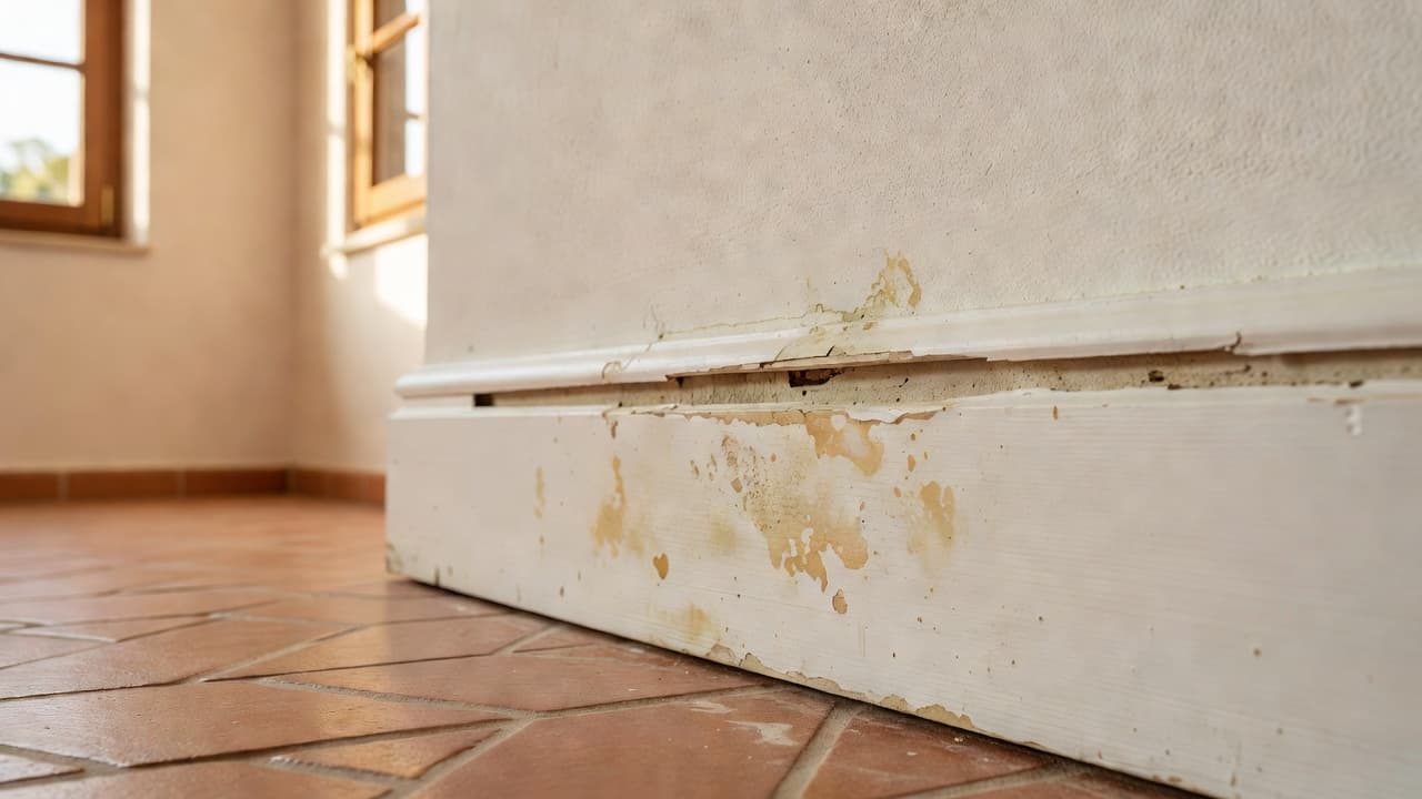 Skirting boards coming away from the wall: damp damage guide