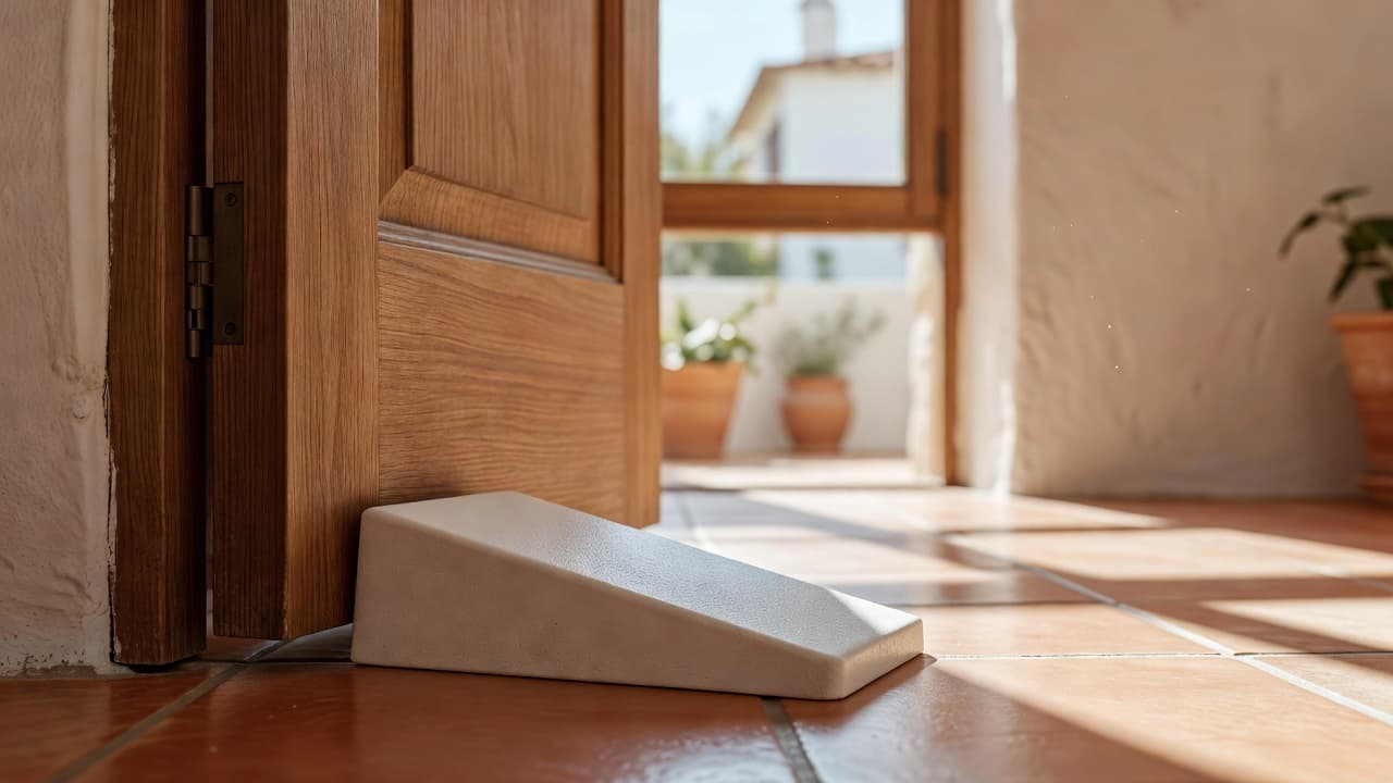 How to fit a rubber door stopper to prevent wall damage