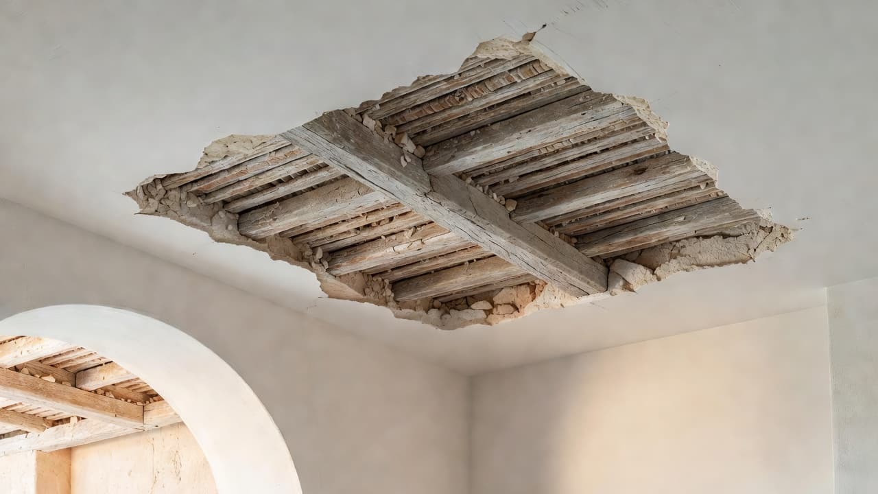 Chunk of plaster fallen from ceiling? What to check