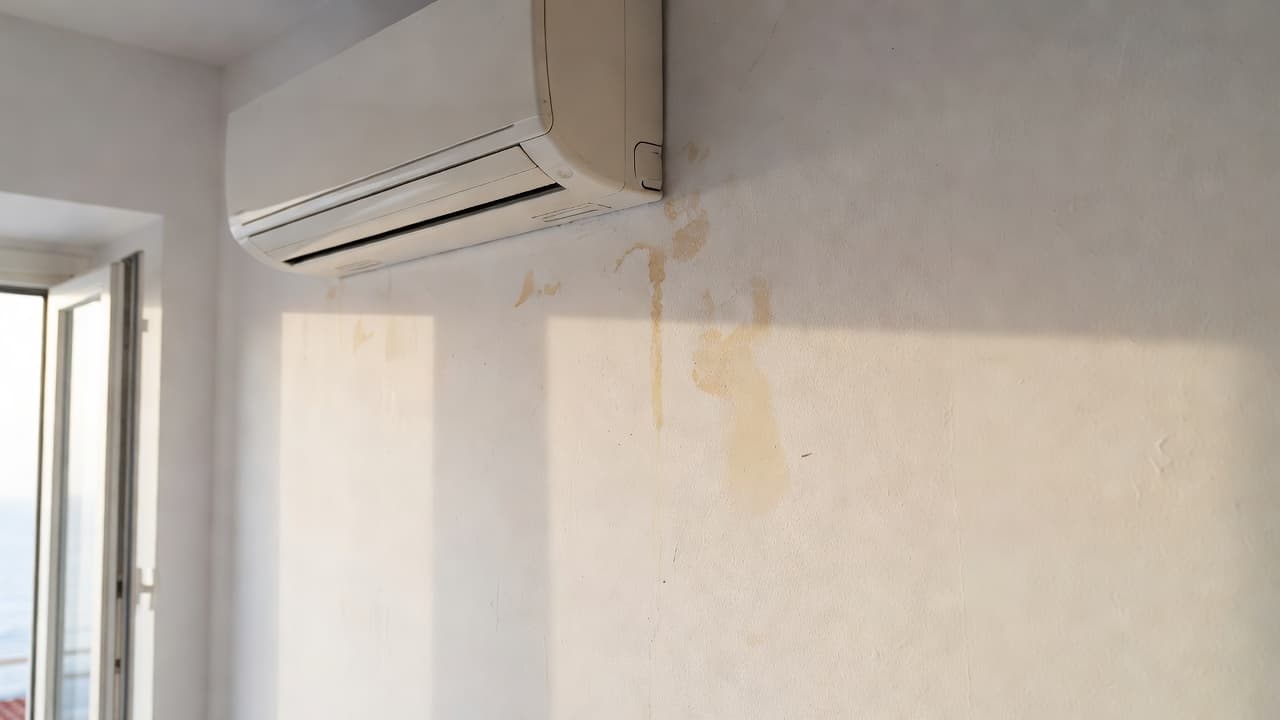 Stains under your air conditioning unit – damp or condensation?